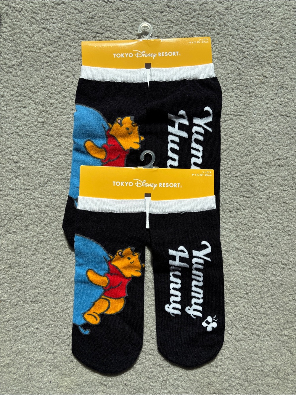 Tokyo Disney Resort Winnie the Pooh Black Socks